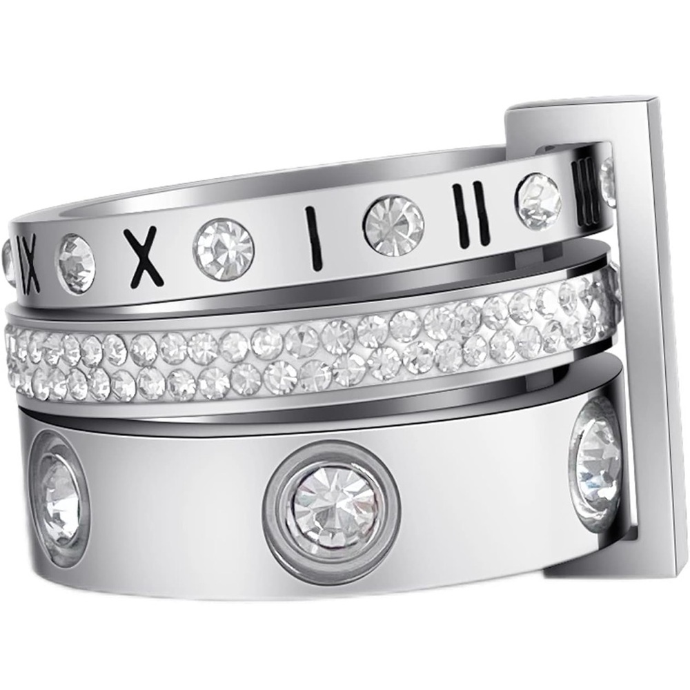 Elegant Silver Crystal Ring